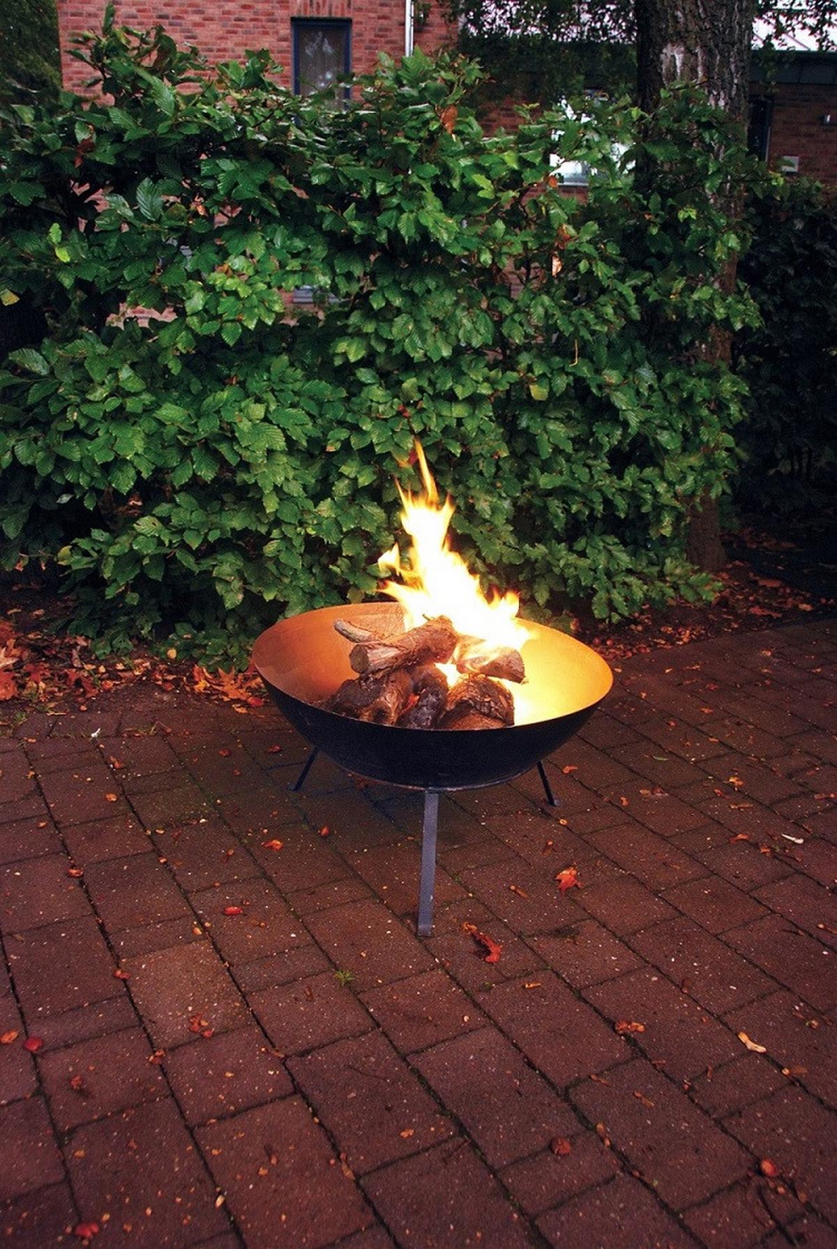 FEUERSCHALE SHEILA - Schwarz, MODERN, Metall (58.7/30.5cm)