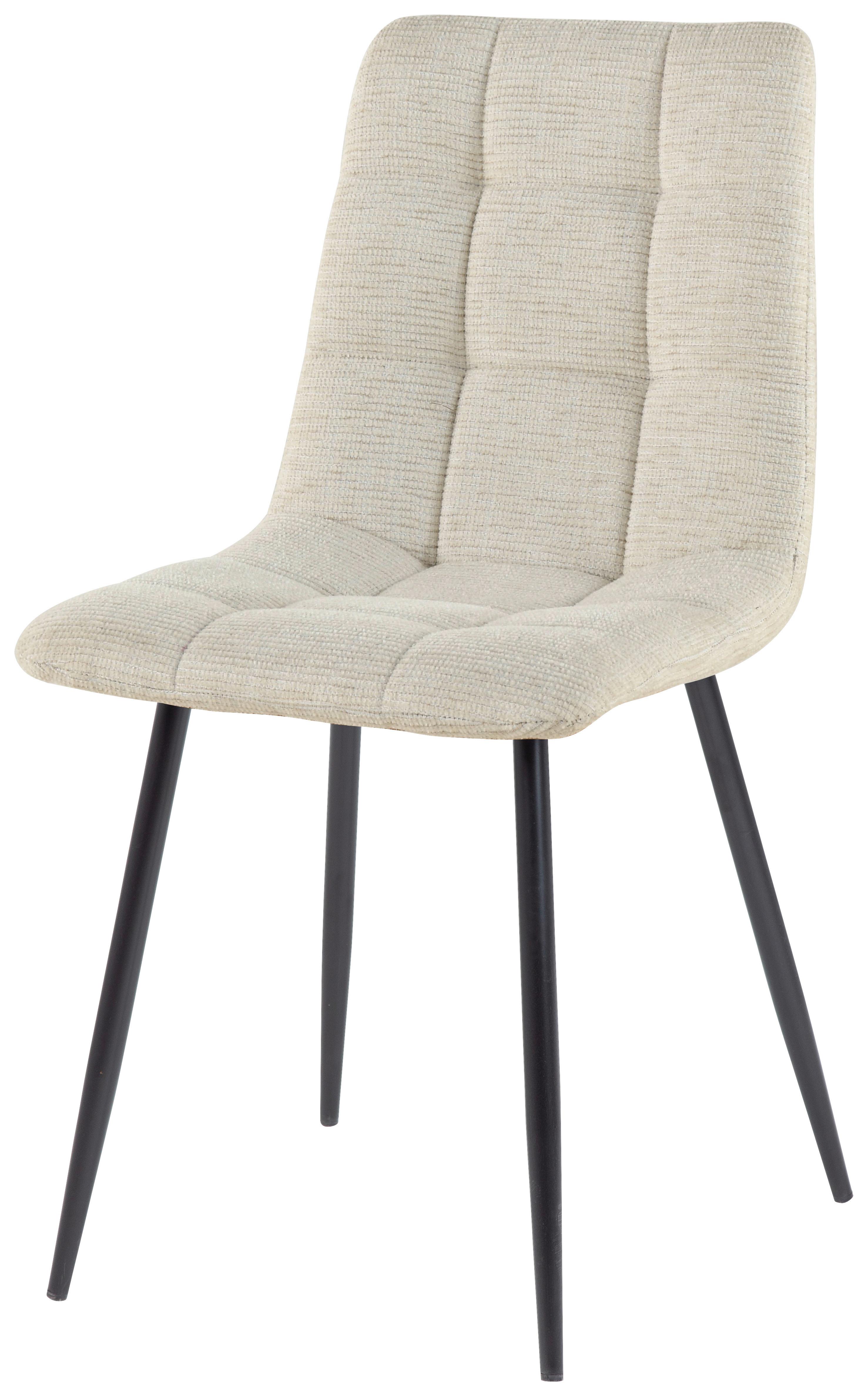 Vierfußstuhl Lech - Beige/Schwarz, KONVENTIONELL, Holz/Textil (45/88/55cm)