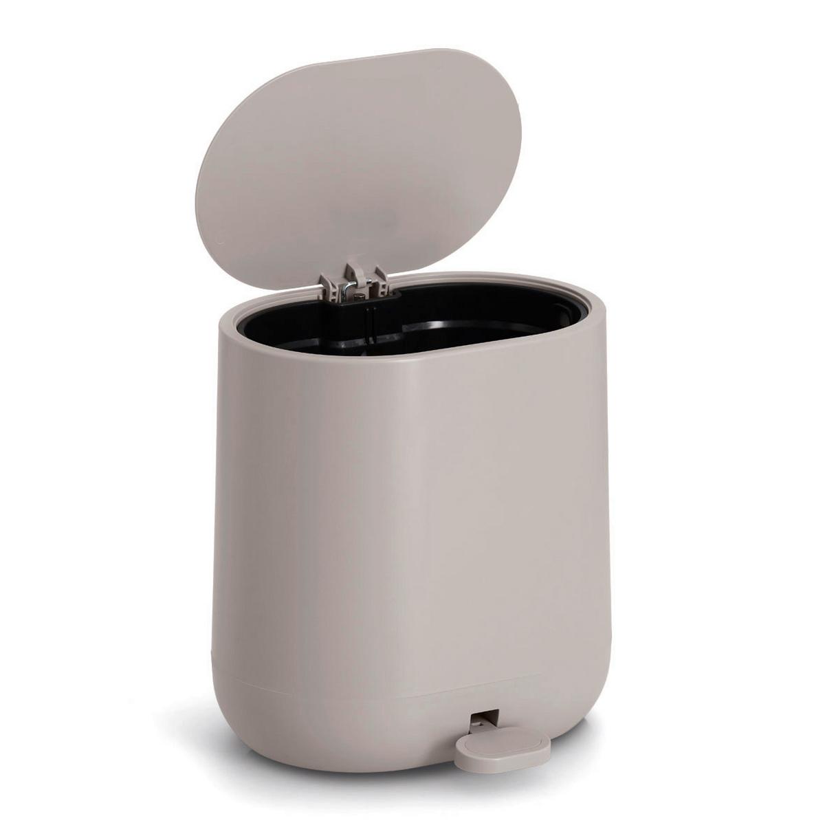 Treteimer aus Kunststoff ca. 6L , Greige - Greige, Basics, Kunststoff (26/22,5/26,5cm) - Zeller Present