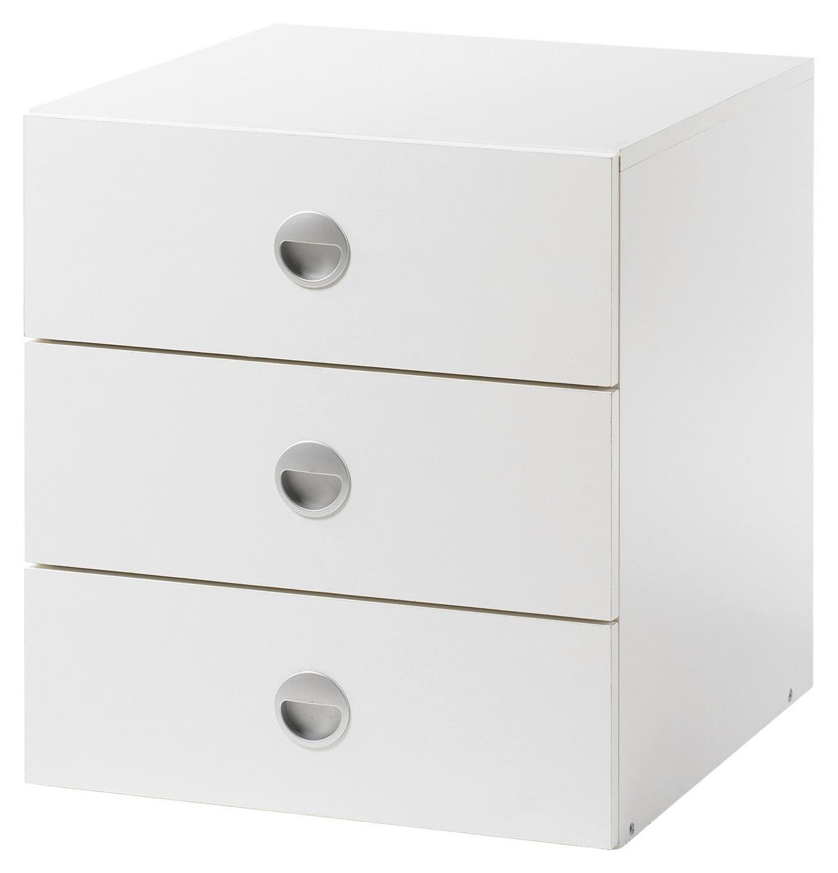 ZÁSUVKOVÝ DIEL LIAM - biela, Konventionell, kompozitné drevo (44/49/48,5cm)