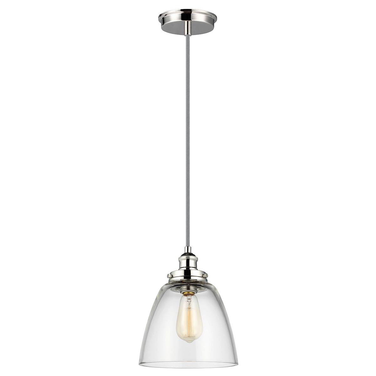 Hängeleuchte Fe-Baskin-P-B-Pn - Nickelfarben, Natur, Glas/Metall (22.8/31.3cm) - Elstead Lighting