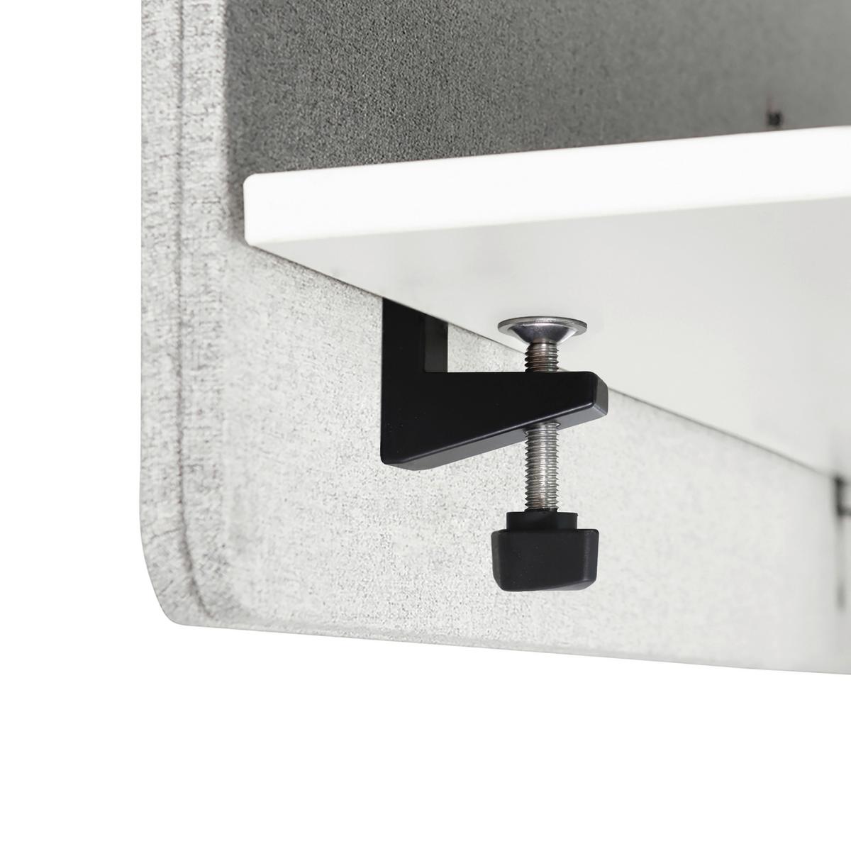 Trennwand Flexmiut D Side - Hellgrau, Basics, Kunststoff/Textil (80/62/2cm) - MID.YOU