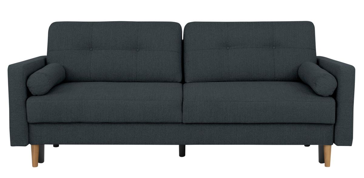 Schlafsofa Noret, Dunkelblau B: 222 Cm - Buchefarben/Dunkelblau, Design, Textil (222/93/99cm) - MID.YOU