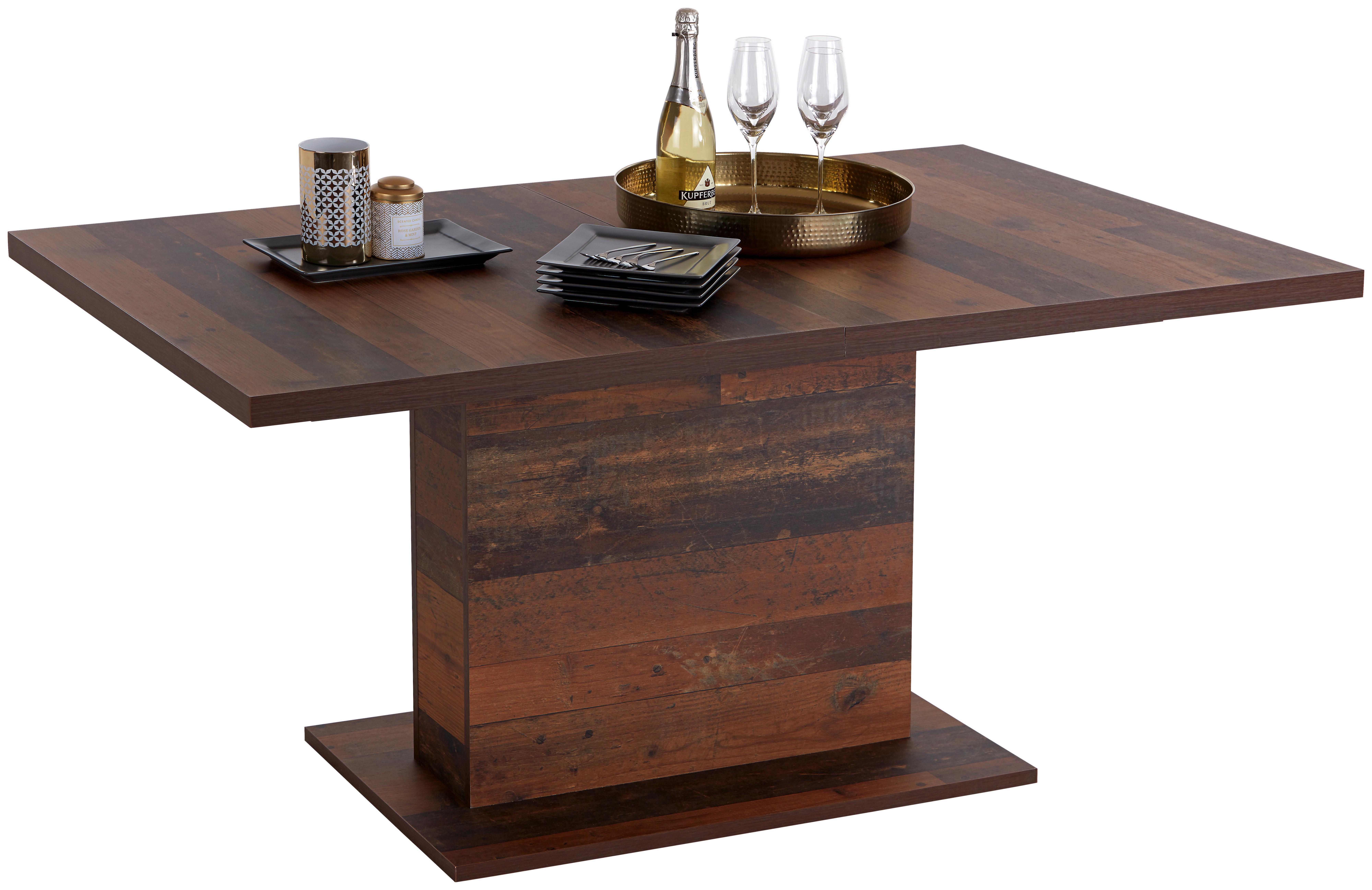 Výsuvný Stůl Ontario 160 Az - barvy dubu, Moderní, kompozitní dřevo (160-200/76/90cm) - Ondega