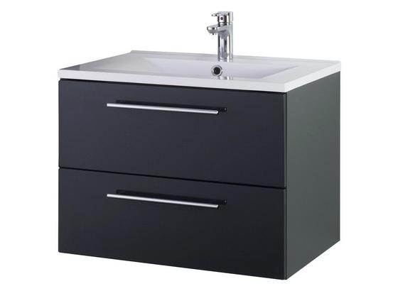Badezimmer Fiora 70cm Anthrazit - Anthrazit/Weiß, KONVENTIONELL, Holzwerkstoff/Stein (70,5/51,5cm) - Sanotechnik Badezimmer Fiora 70cm Anthrazit - Anthrazit/Weiß, KONVENTIONELL, Holzwerkstoff/Stein (70,5/51,5cm) - Sanotechnik
