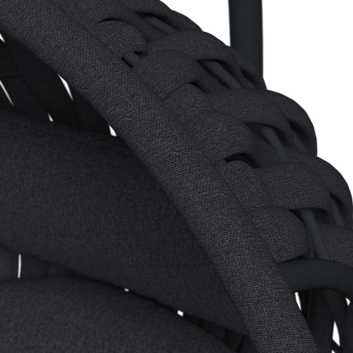 ZÁVESNÉ KRESLO MIRA - tmavosivá, Modern, kov/textil (107/196/120cm) - Bessagi Garden