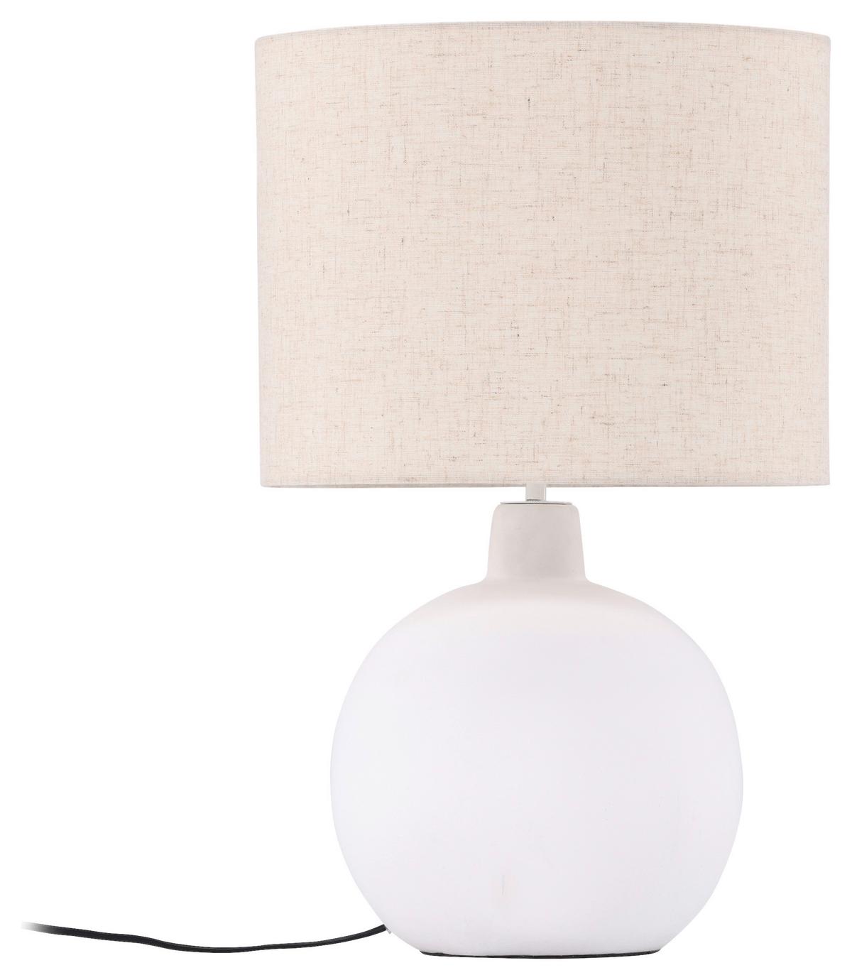 Tischleuchte Torcello - Beige/Weiß, Basics, Textil/Stein (32/51/32cm) - P & B