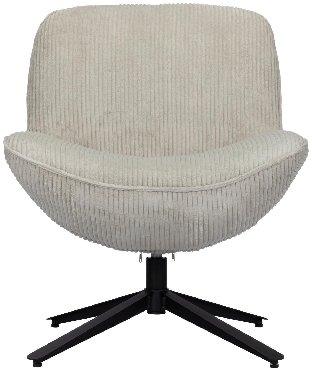 Relaxsessel Maro Hellgrau B: 66 Cm - Hellgrau/Schwarz, Basics, Textil/Metall (66/76/75cm) - Livetastic