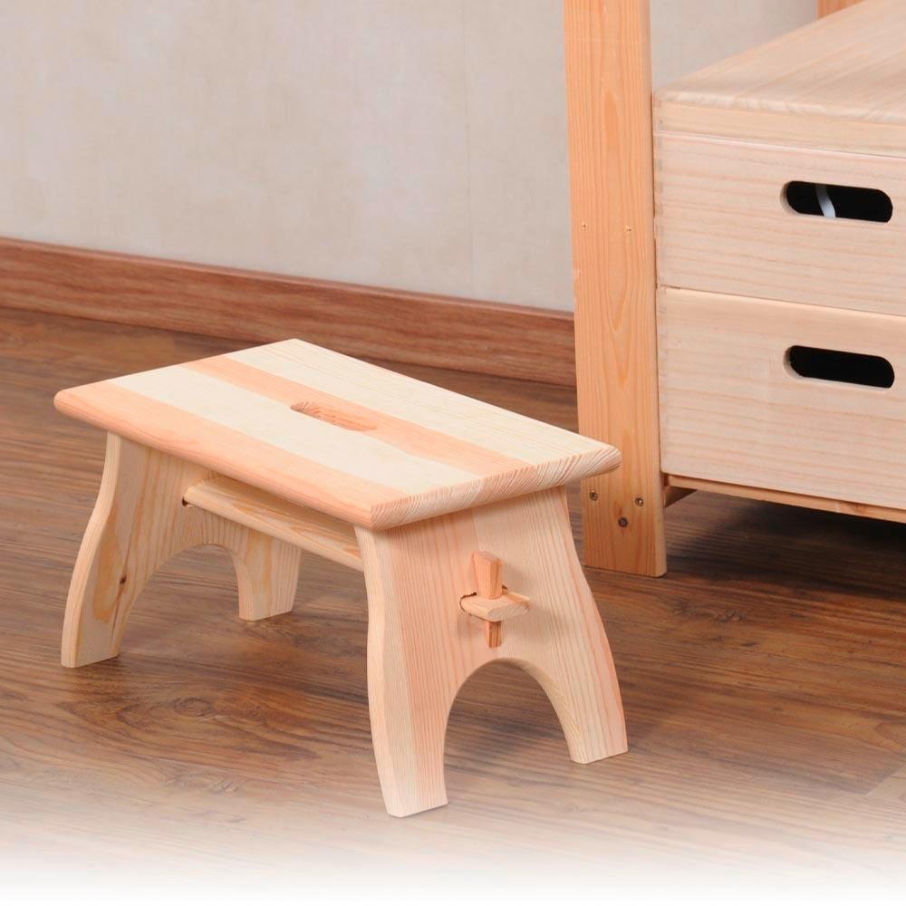 Tritthocker Kieferfarben B: 42 cm - Kieferfarben, Basics, Holz (42/20.5/21,5cm) - Kesper