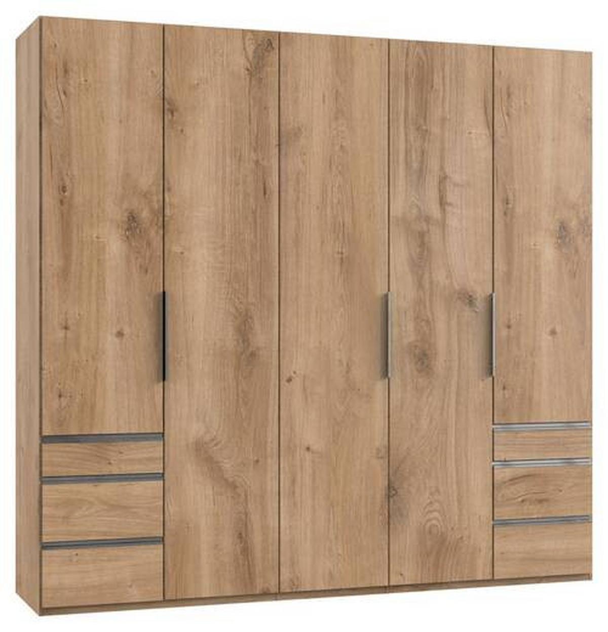 Drehtürenschrank Mit Laden B: 250 Cm Level, Eiche Dekor - Eichefarben, MODERN, Holzwerkstoff (250/236/58cm) - MID.YOU