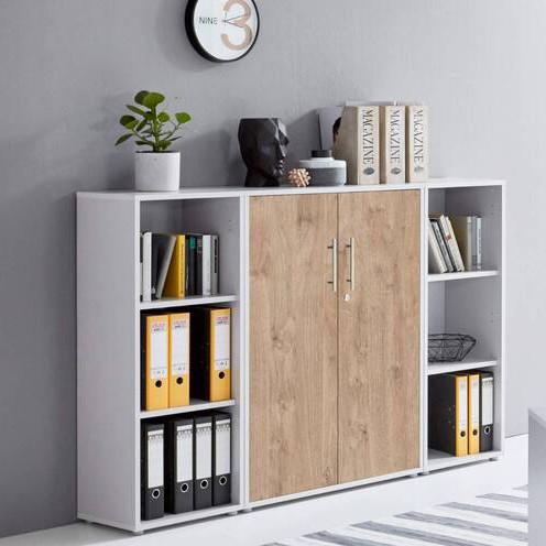 Office Edition *b: 173 cm Eichefasrben/Grau - Eichefarben/Grau, MODERN, Holzwerkstoff (173/114/33cm) - MID.YOU