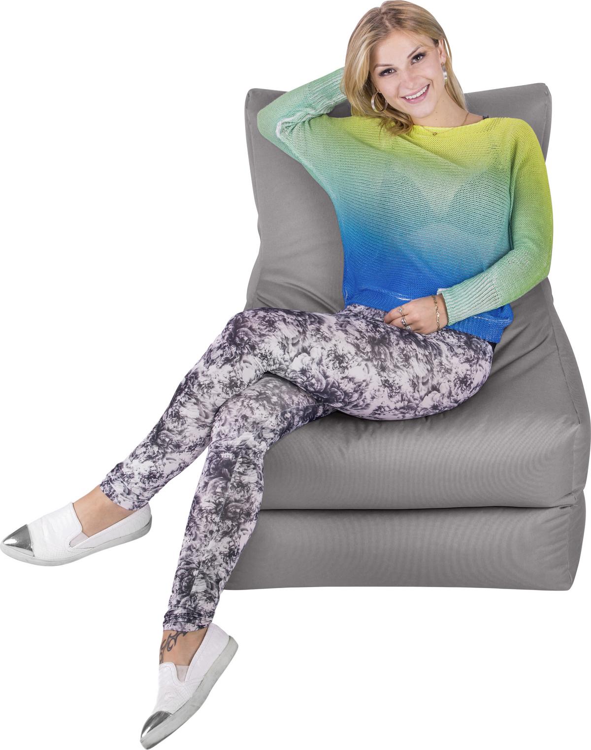 Sedací vak Billy SILBER - barvy stříbra, Basics, textil (80/70/80cm) - Ondega