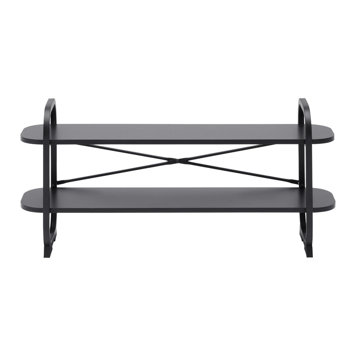 KOMODA POD TELEVIZI BEND -EXKLUSIV- - černá, Moderní, kov/kompozitní dřevo (100/44/27cm) - Mömax