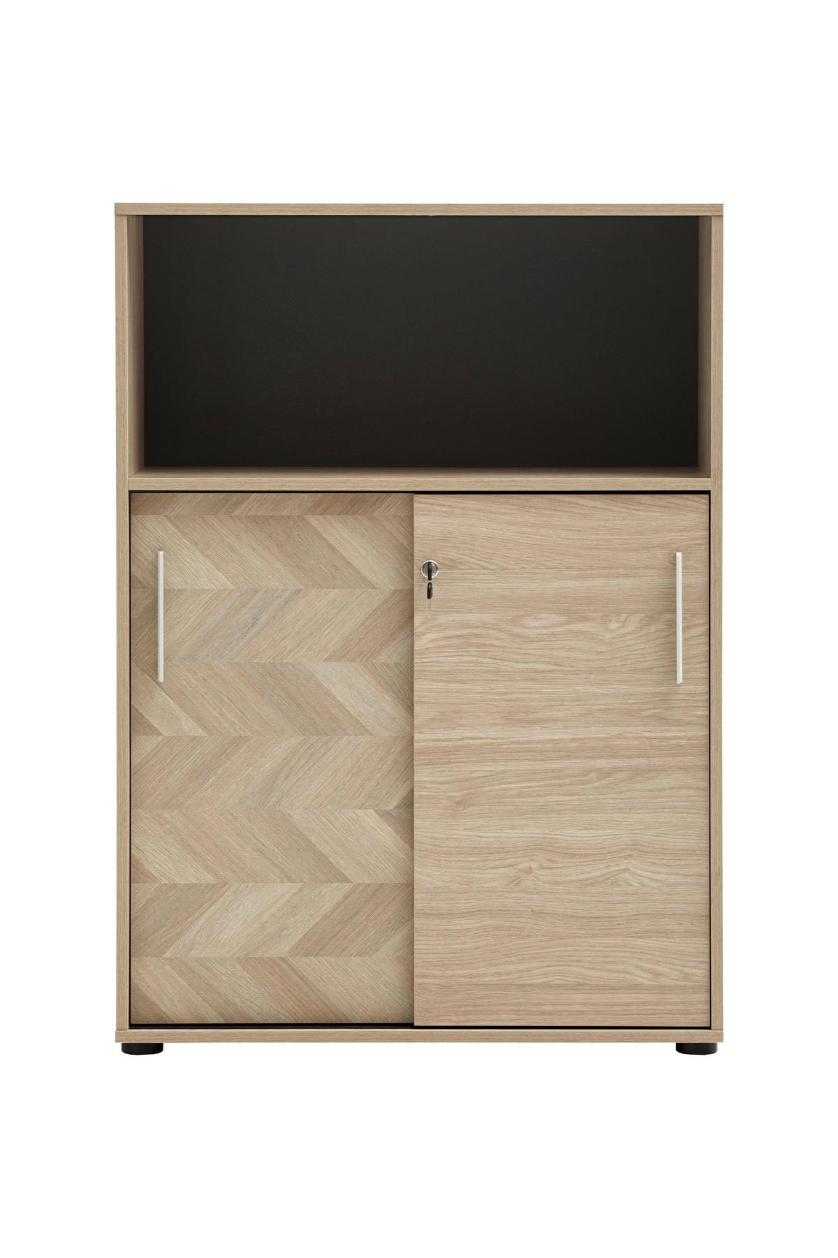 Aktenschrank Arezzo Eichefarben B: 80,1cm - Eichefarben, MODERN, Holzwerkstoff (80,1/113,4/38,2cm) - MID.YOU
