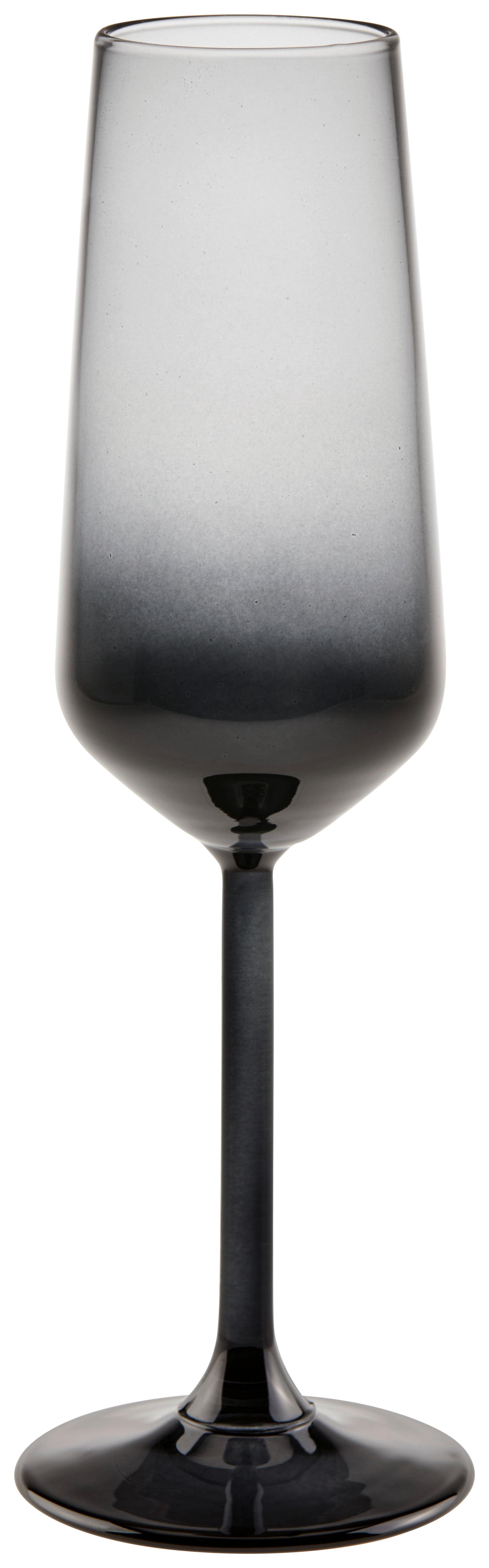 Champagnerglas Mit Smokeeffekt Kavolin Ca. 195 Ml - Schwarz/Grau, Trend, Glas (4,5/22,6cm) - James Wood