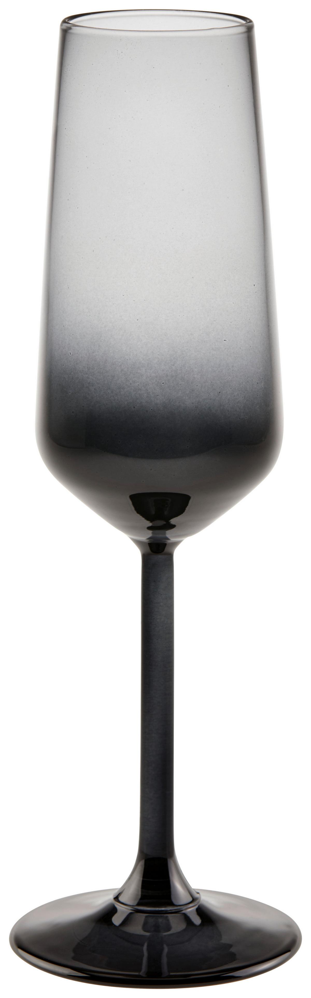 Champagnerglas Mit Smokeeffekt Kavolin Ca. 195 Ml - Schwarz/Grau, Trend, Glas (4,5/22,6cm) - James Wood