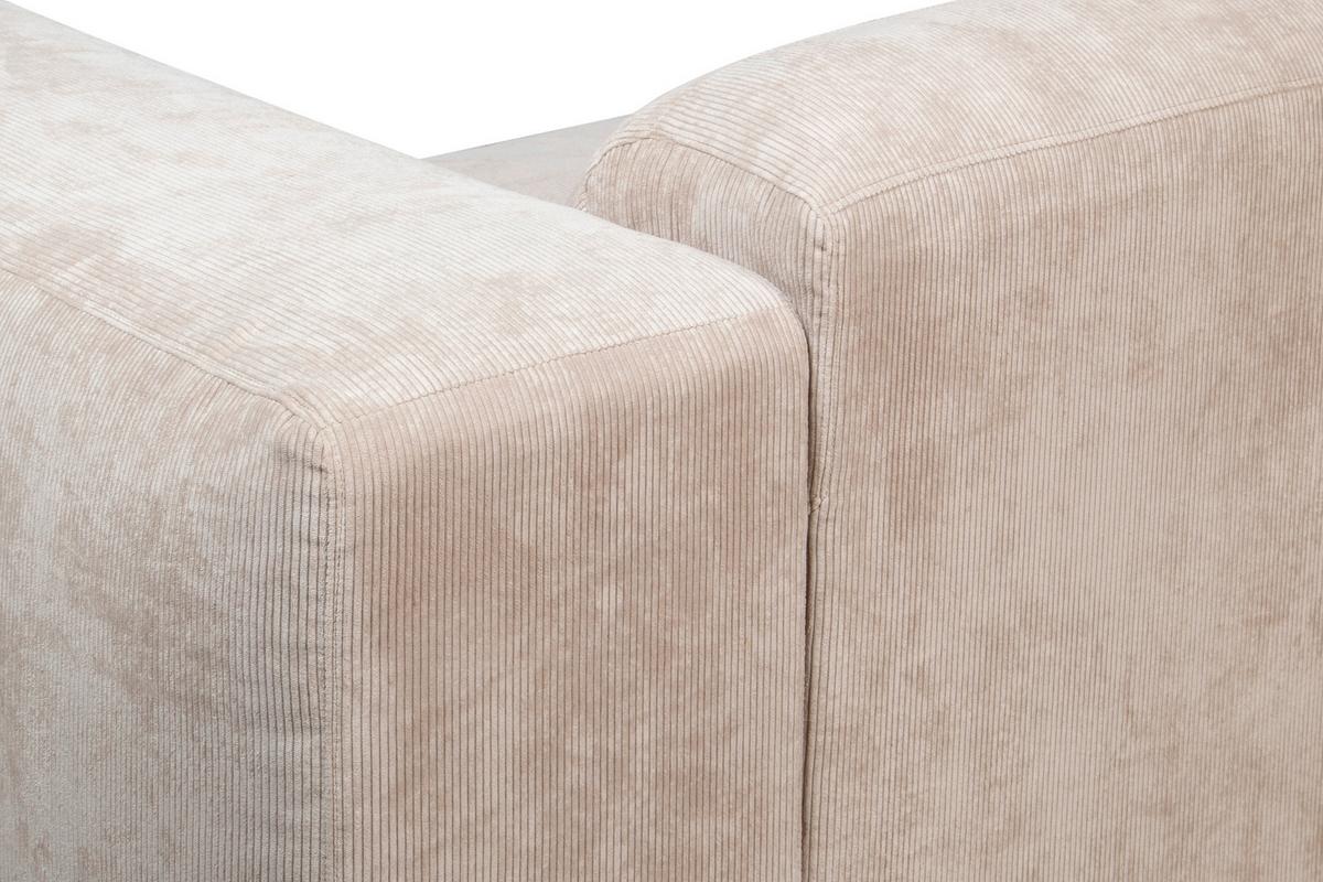 ECKSOFA Hannah Beige S: 170x343cm - Beige/Schwarz, Design, Textil (170/343cm) - MID.YOU