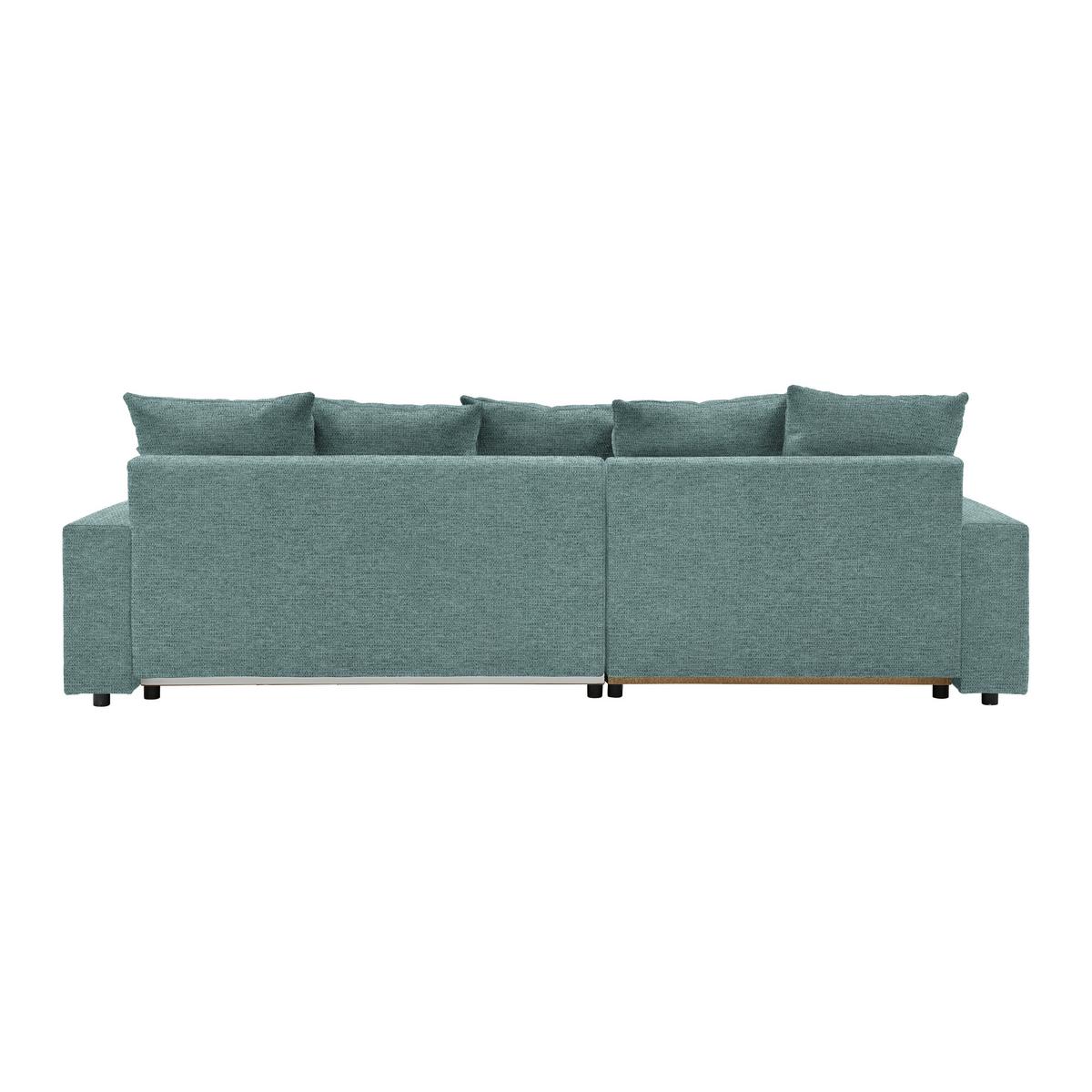 Rohová sedačka ALATRI, oboust.,petrolejová,s polštáři - petrolej/černá, Moderní, textil/plast (289/90/176cm) - Based