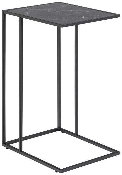 Beistelltisch Infinity - Schwarz, Design, Holzwerkstoff/Metall (43/35/63cm) - MID.YOU