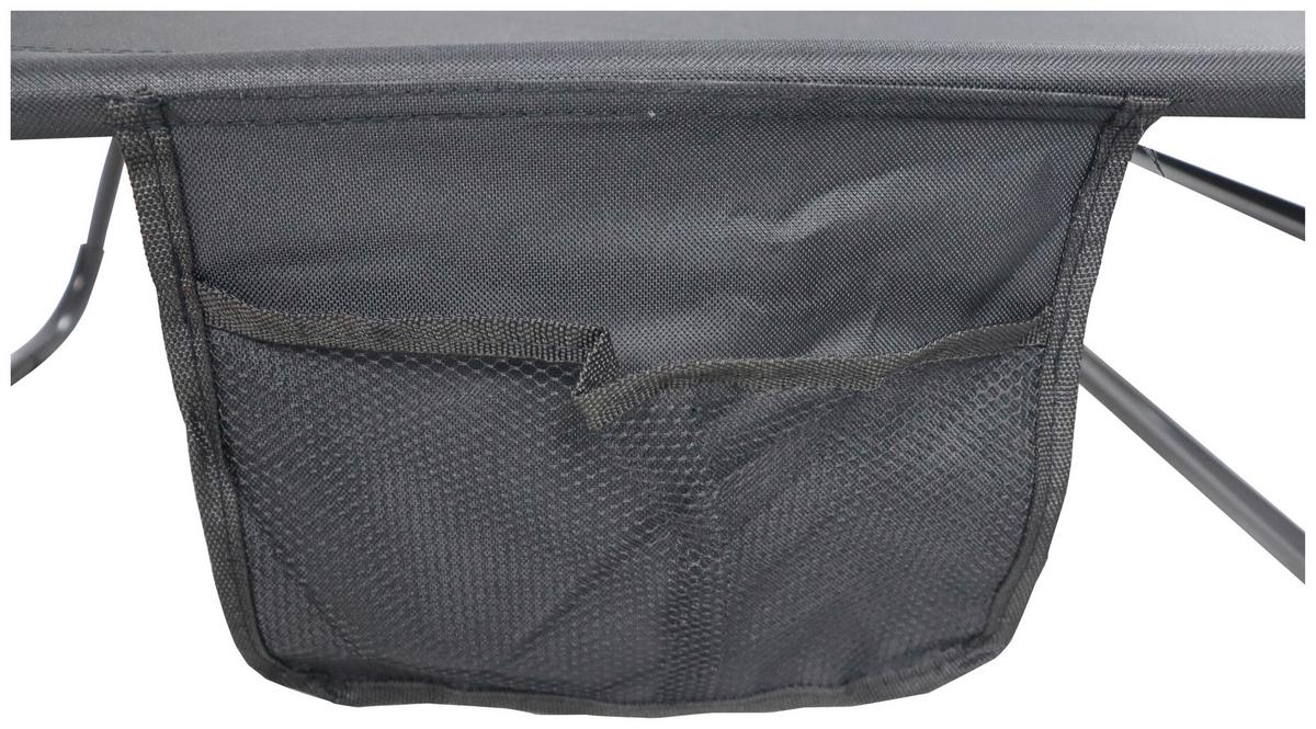 Gartenliege Bindox L Anthrazit /Schwarz verstellbares Dach - Anthrazit/Schwarz, MODERN, Kunststoff/Textil (55/24/185cm) - Ambia Garden