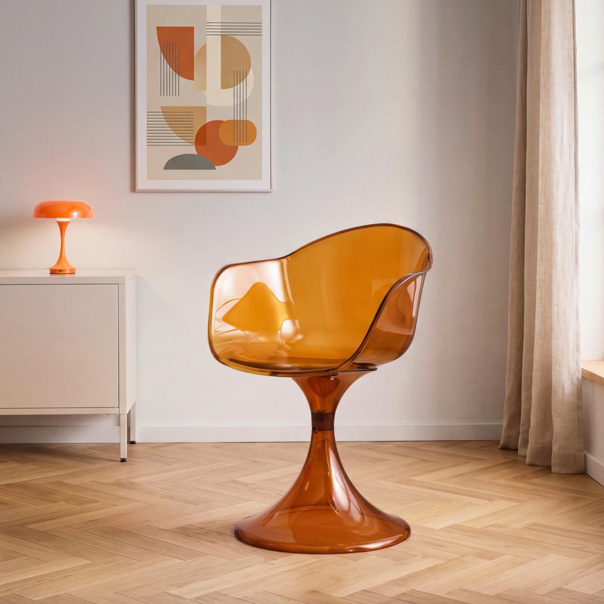 DIZAJNOVÉ KRESLO ZINO -TREND- - jantárová, Lifestyle, plast (51/79/59cm) - Mömax