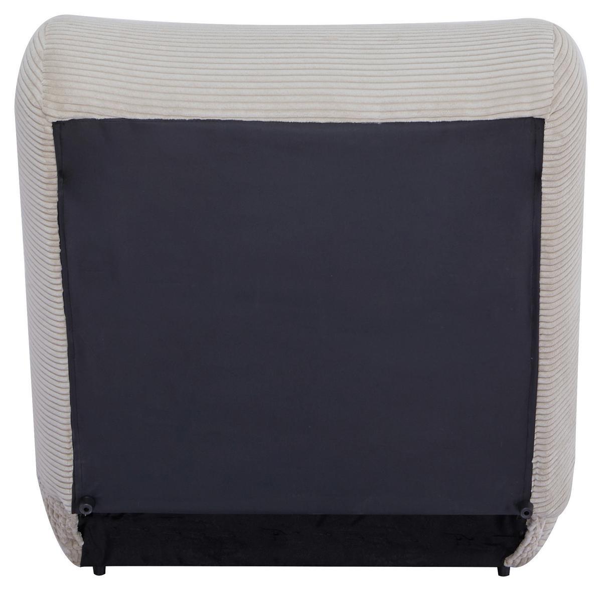 Schlafsessel Luna Beige B: 80 cm - Beige, Design, Textil (81/88/160cm) - Livetastic