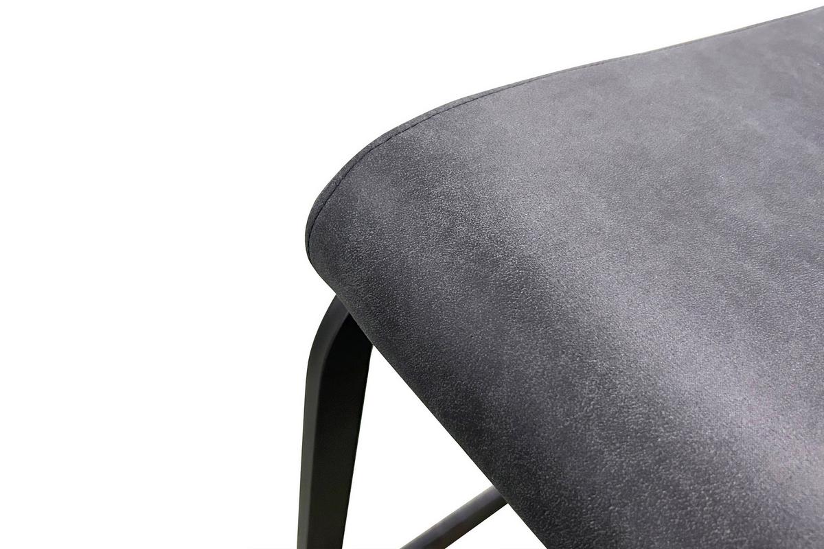 Schwingstuhl-set Banff, Anthrazit, B: 42 Cm - Anthrazit/Schwarz, Design, Textil/Metall (42/97/58cm) - MID.YOU