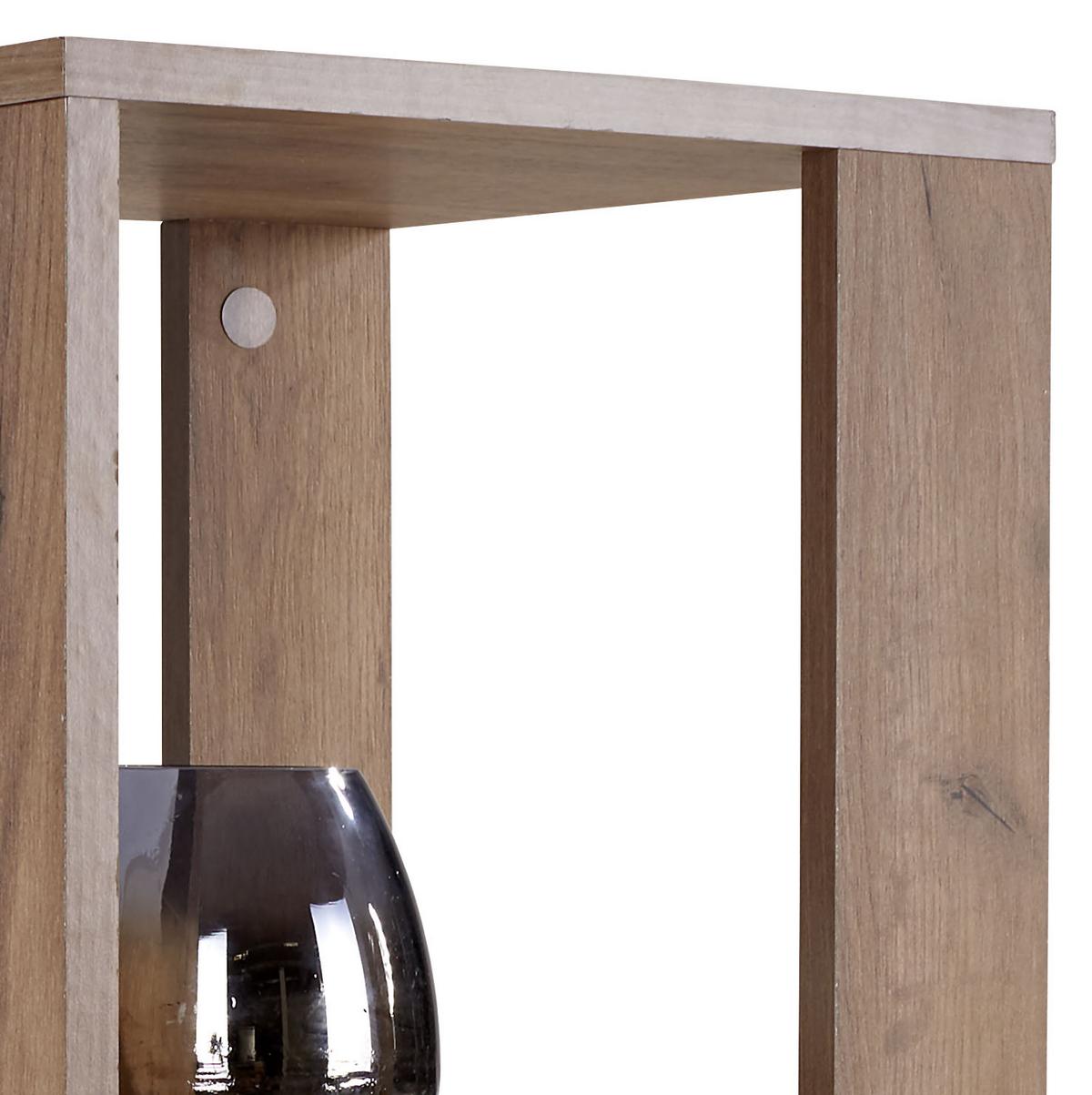 Regal Auf Rollen Rolly B 34cm, Eiche Dekor - Eichefarben, MODERN, Holzwerkstoff/Kunststoff (34/111/34cm)