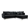 Ecksofa Scandic Lagom Dunkelgrau S: 242x202 cm - Dunkelgrau/Naturfarben, Textil (242/202cm) - MID.YOU