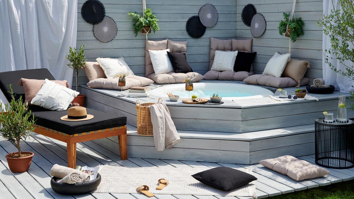 Vírivka, 120 mas.trysek Fiji, Ø/V: 180/66cm, 669l - šedá/bílá, plast (180/66cm) - Based