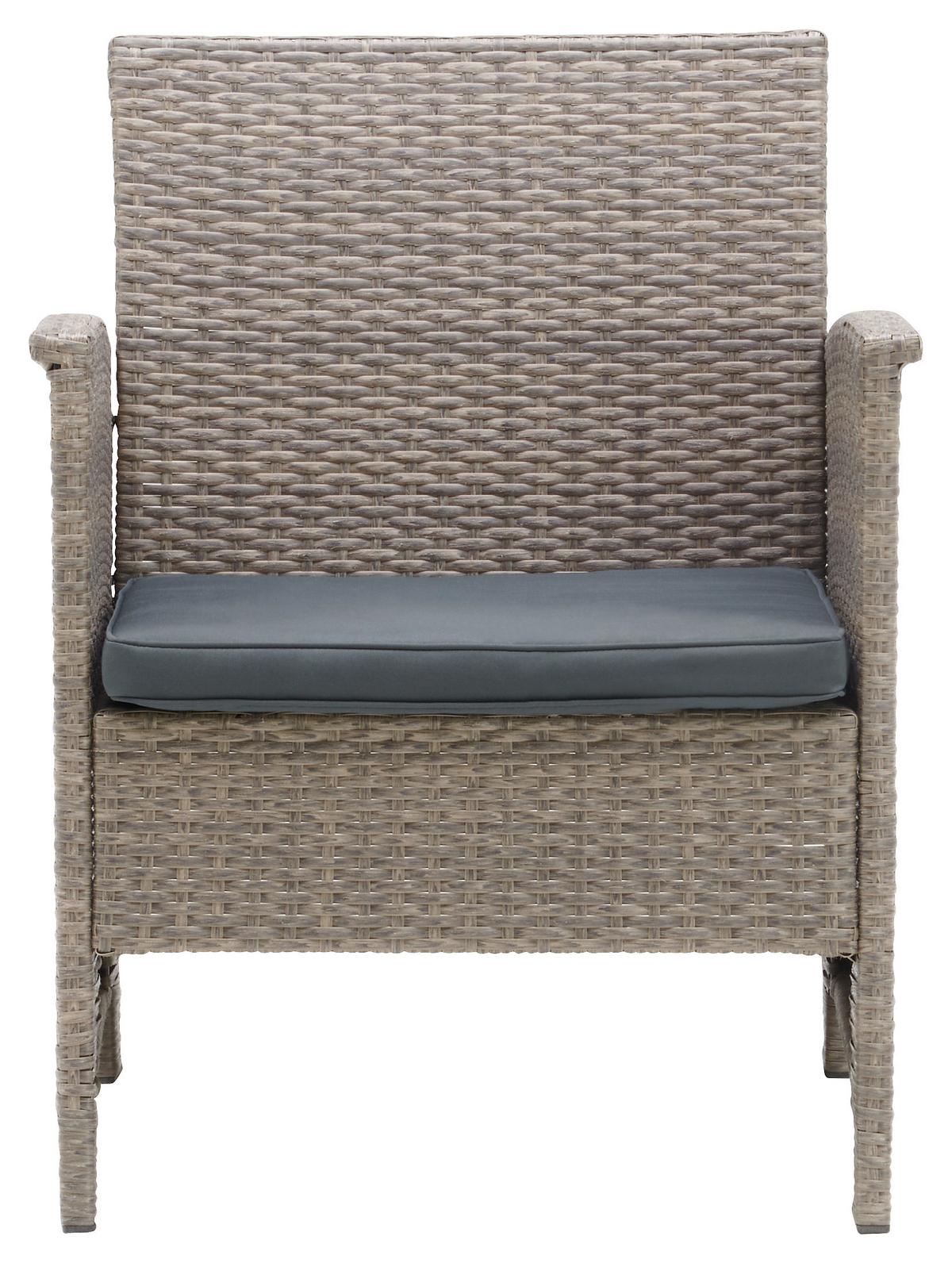 Loungegarnitur Barbara Aus Metall/Kunststoff/Glas - Dunkelgrau/Schwarz, MODERN, Glas/Kunststoff - Luca Bessoni