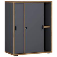 SKŘÍŇ NA ŠANONY SALIA B60 - antracitová/medový dub, Design, kompozitní dřevo (60cm) - P & B