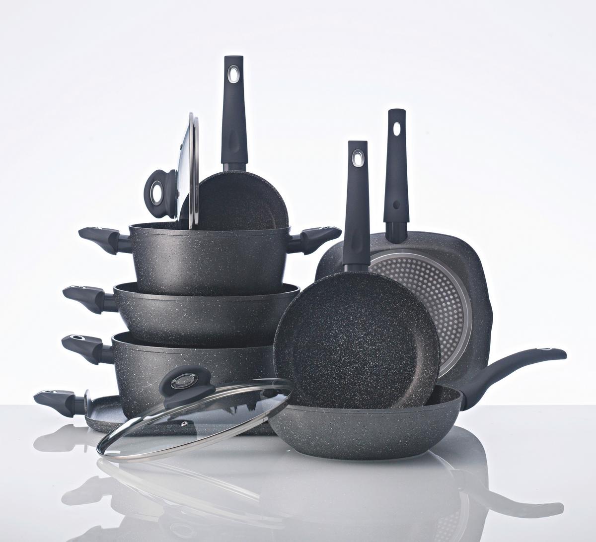 Bratpfanne Orion D: 28 cm Aluminium Antihaftbeschichtet - Dunkelgrau, Basics, Kunststoff/Metall (28cm)