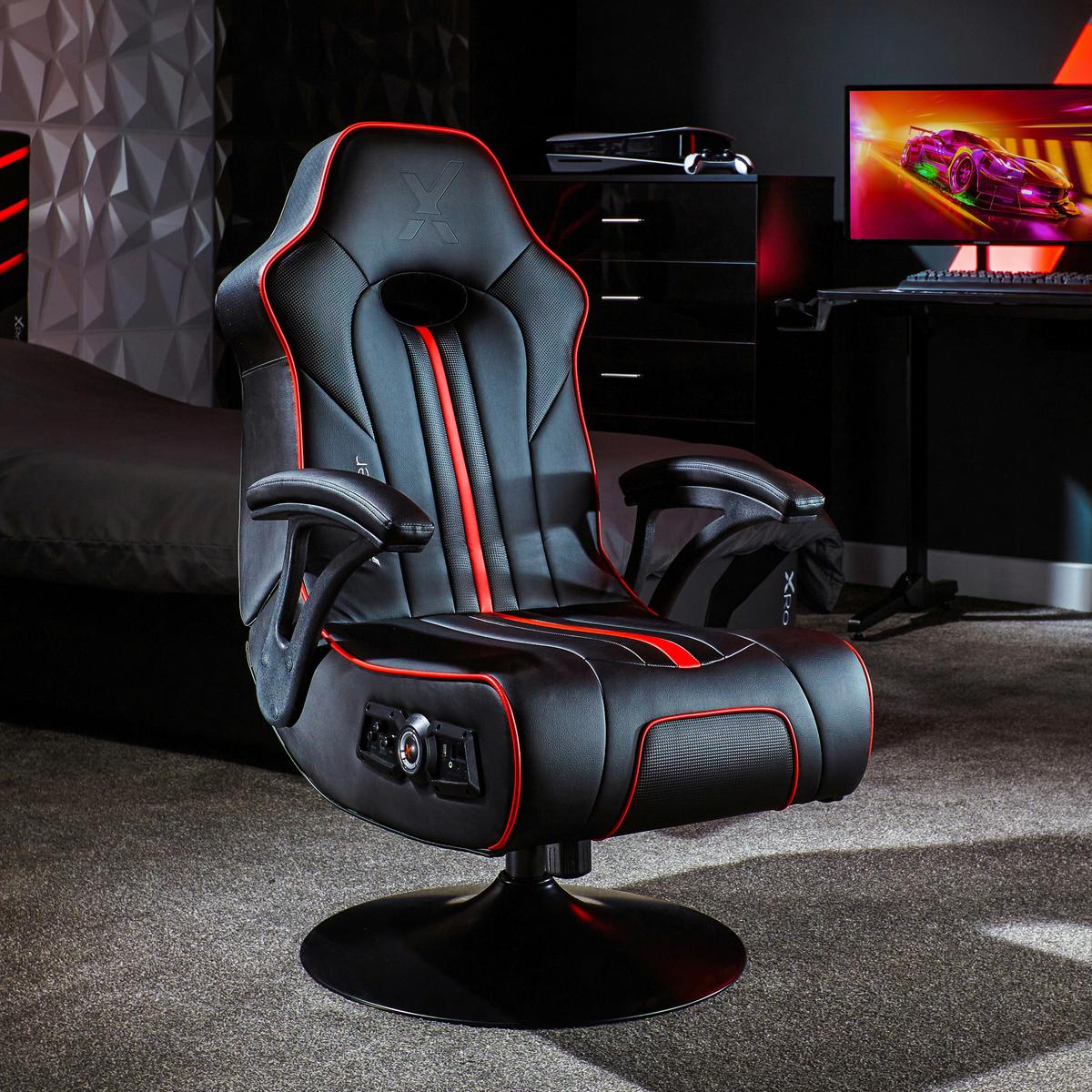 Gamingsessel Torque 2.1 - Rot/Schwarz, MODERN, Textil (63/103,5/70cm) - X Rocker