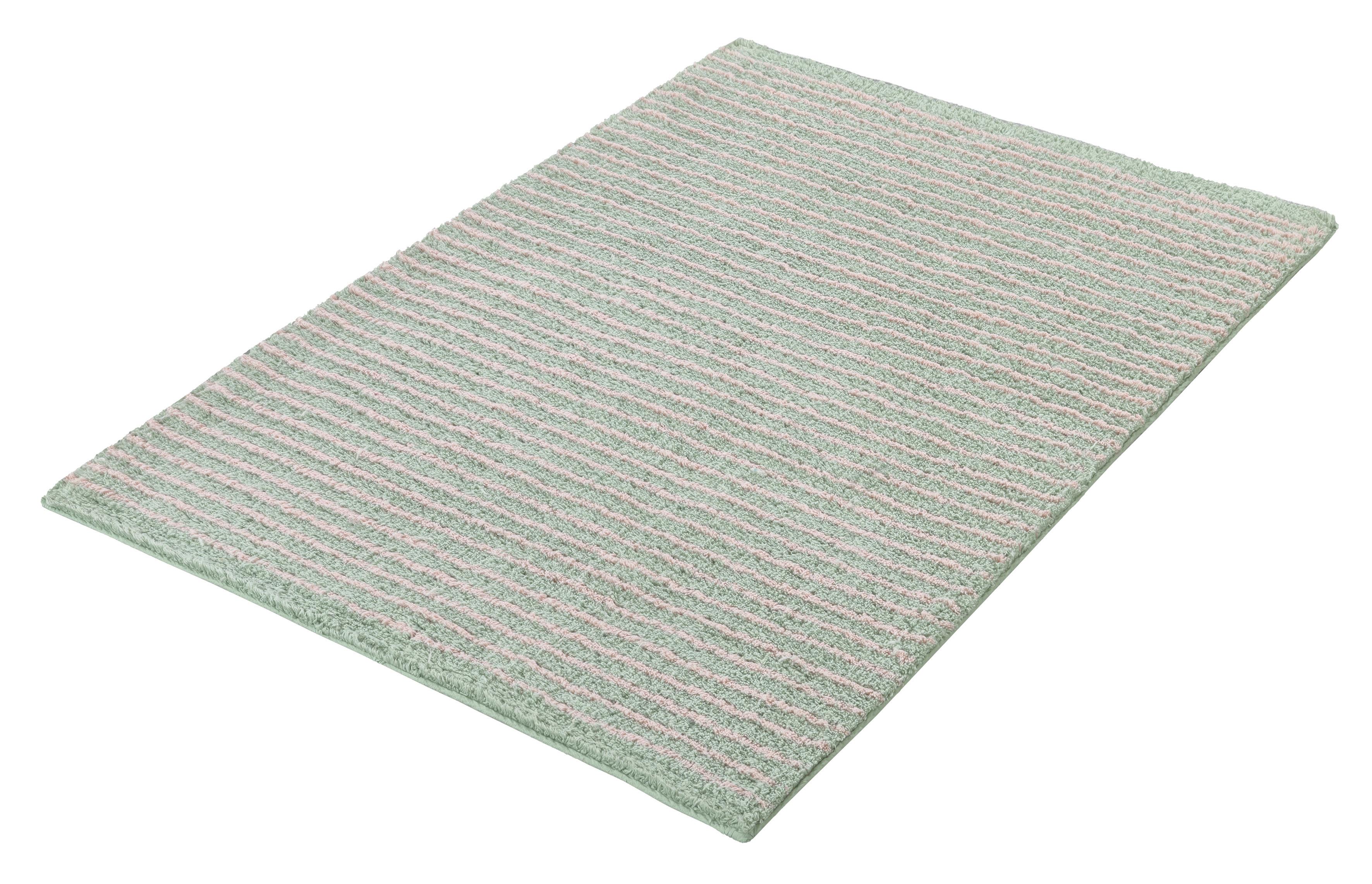 Badteppich Amalia 70x120 Cm Grün Baumwolle Rutschhemmend - Grün, Basics, Textil (70/120cm) - Kleine Wolke