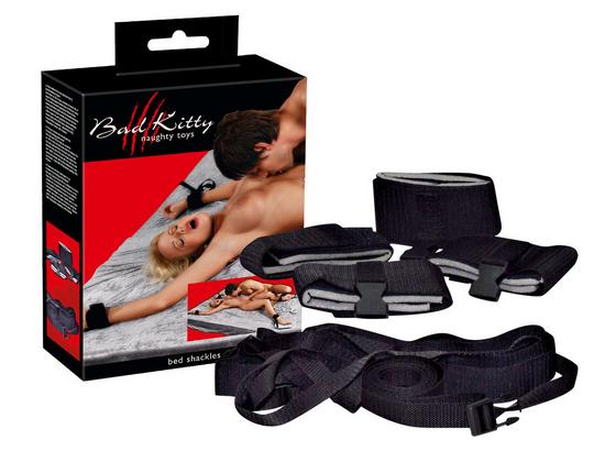 Handfessel-Set Bad Kitty Bed Shackles 4-tlg - Schwarz, Basics, Kunststoff Handfessel-Set Bad Kitty Bed Shackles 4-tlg - Schwarz, Basics, Kunststoff