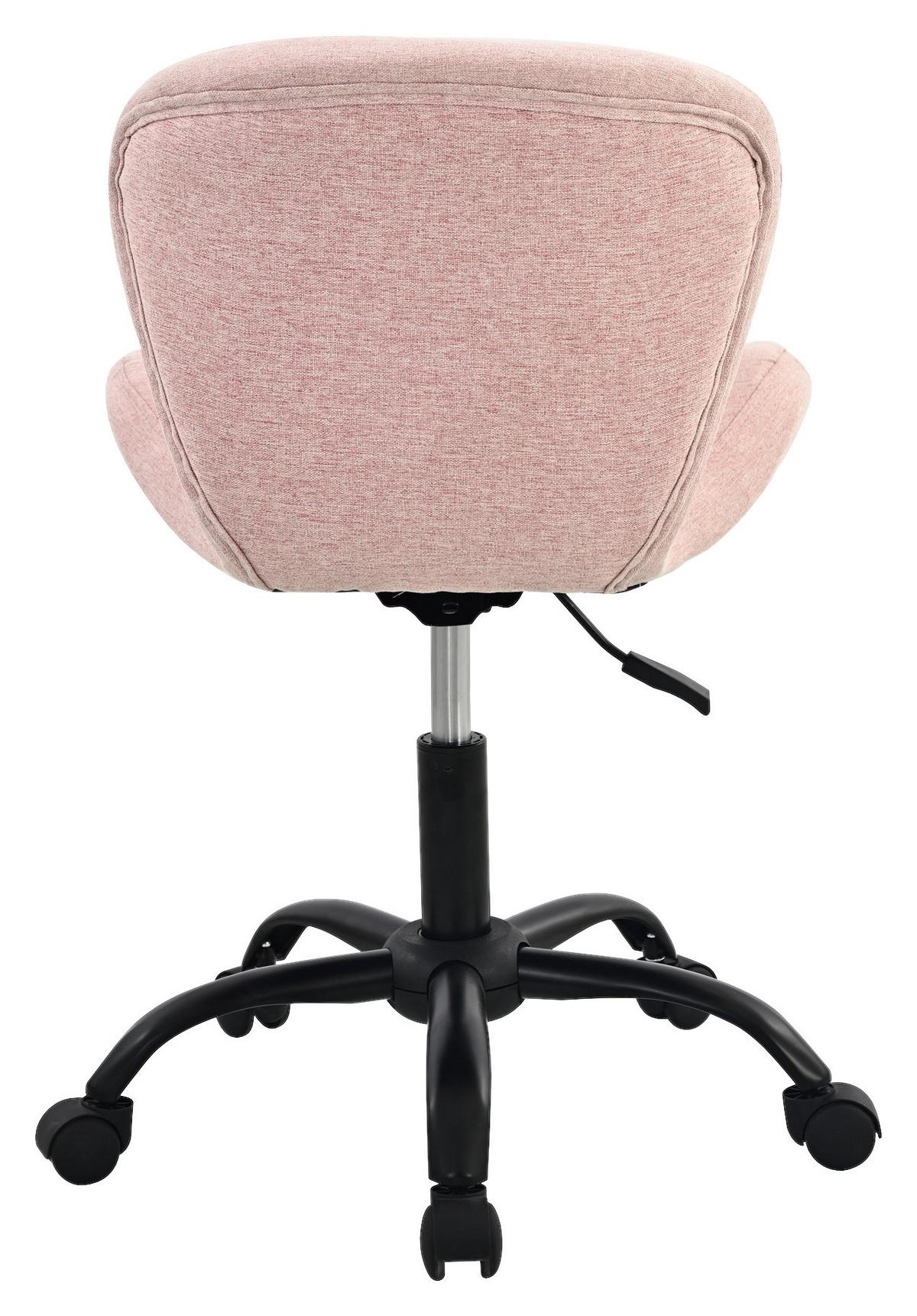 Drehstuhl Klara Schwarz/Pink B: 58 cm - Pink/Schwarz, Trend, Textil/Metall (58/84/56cm)