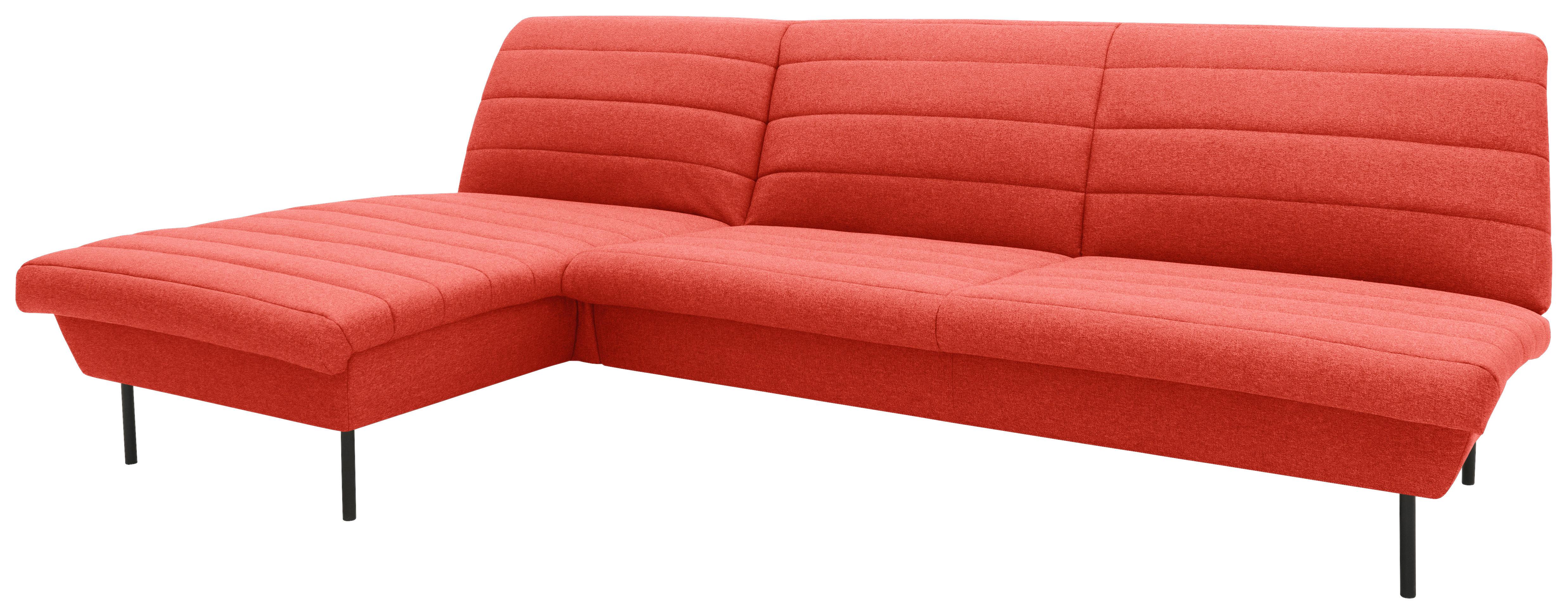Ecksofa Looks Ix Orange - Schwarz/Orange, Design, Textil (168/274cm) - LOOKS by W.Joop