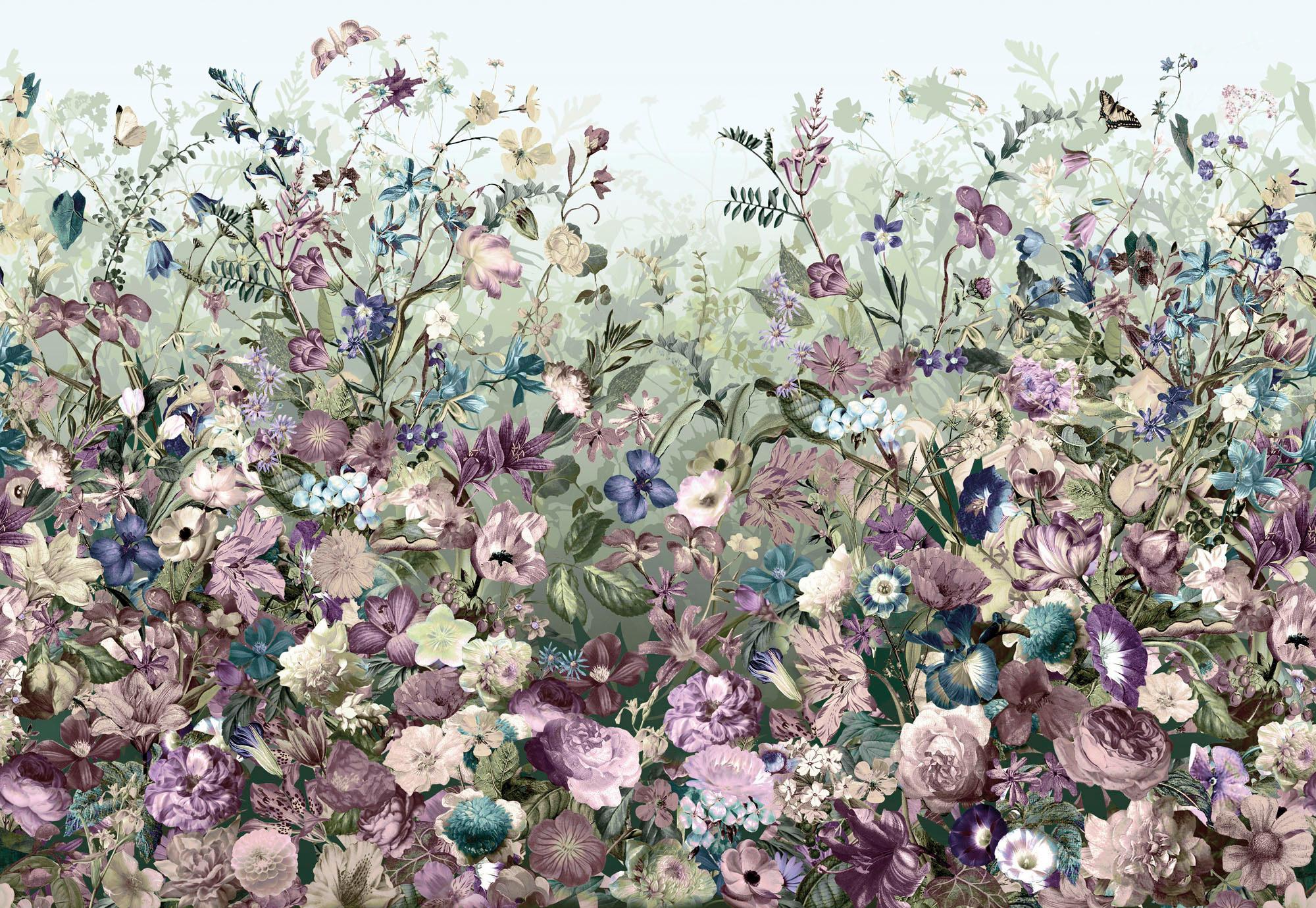 Vliestapete Botanica - Multicolor, Natur, Papier (368/248cm)