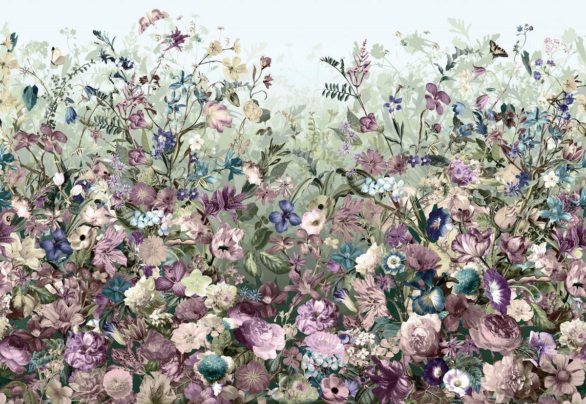 Vliestapete Botanica - Multicolor, Natur, Papier (368/248cm)
