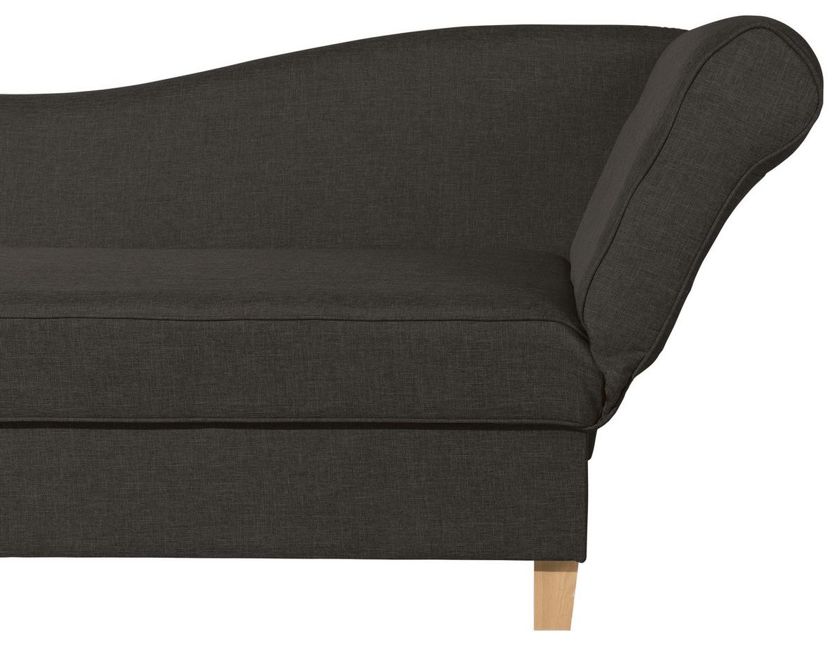 Recamiere Selma Braun Rechts mit Bettkasten+schlaffunktion - Dunkelbraun/Buchefarben, Design, Textil (190/88/82cm) - Max Winzer