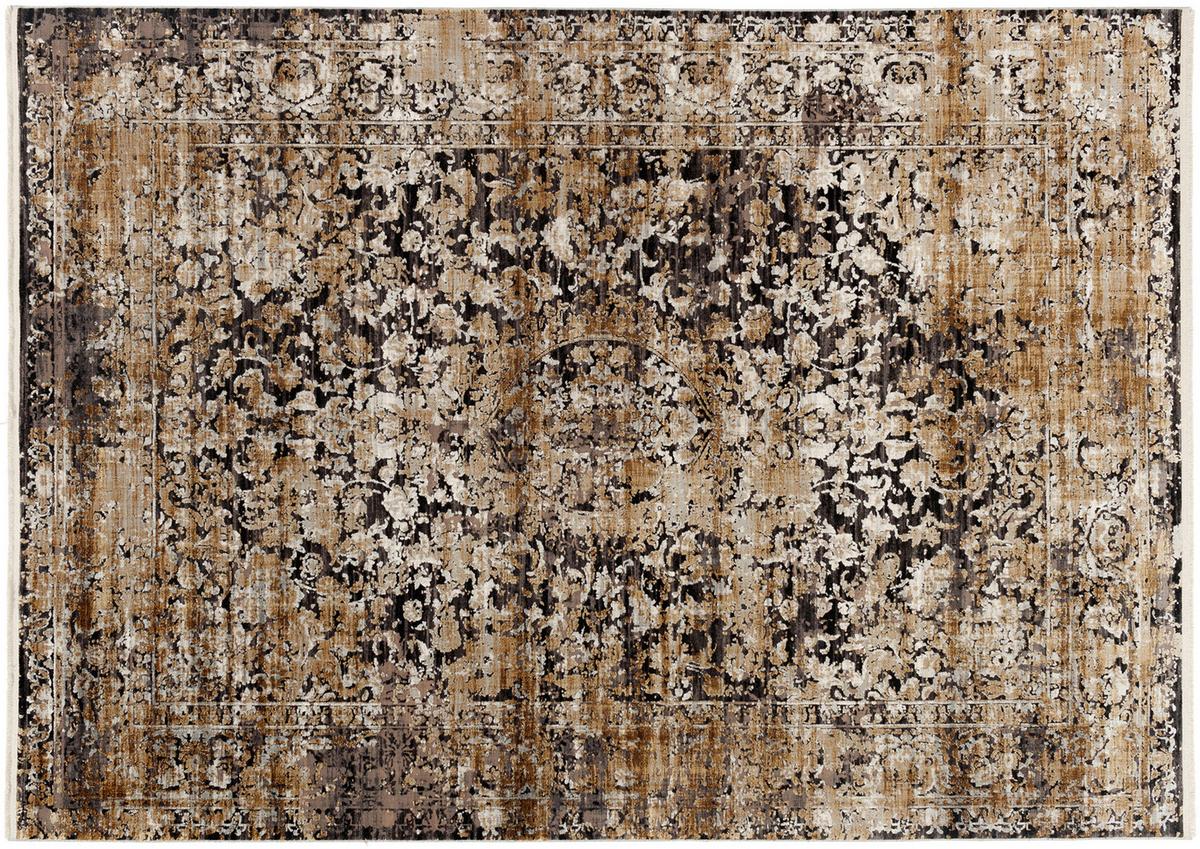 Webteppich Grau/Goldfarben Le Mans 80x150 cm - Goldfarben/Grau, Design, Textil (80/150cm) - Dieter Knoll