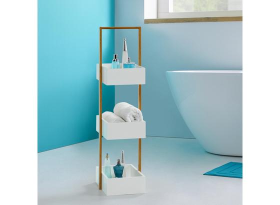 Regál Do Kúpeľne Mirella - biela/farby buku, Moderný, drevo (32/89,50/24cm) - Modern Living Regál Do Kúpeľne Mirella - biela/farby buku, Moderný, drevo (32/89,50/24cm) - Modern Living