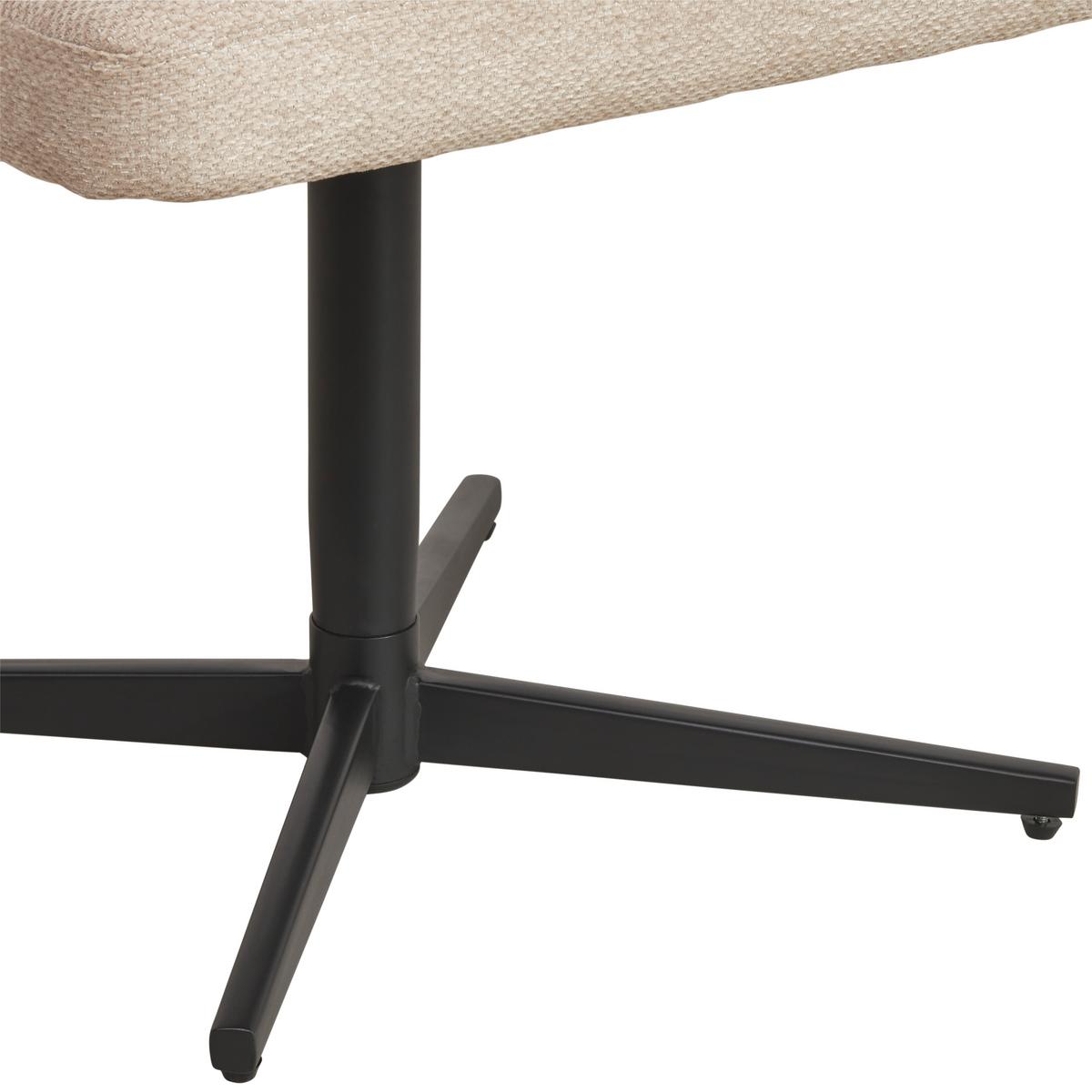 Armlehnstuhl Matteo Webstoff Beige, B: 58,5 cm - Beige/Schwarz, KONVENTIONELL, Holz/Textil (58,5/85/63cm) - Livetastic