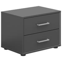 Nachtkästchen Smart 2 Graphit H: 38 Cm - Anthrazit/Grauweiß, Basics, Holzwerkstoff (50/38/35cm)