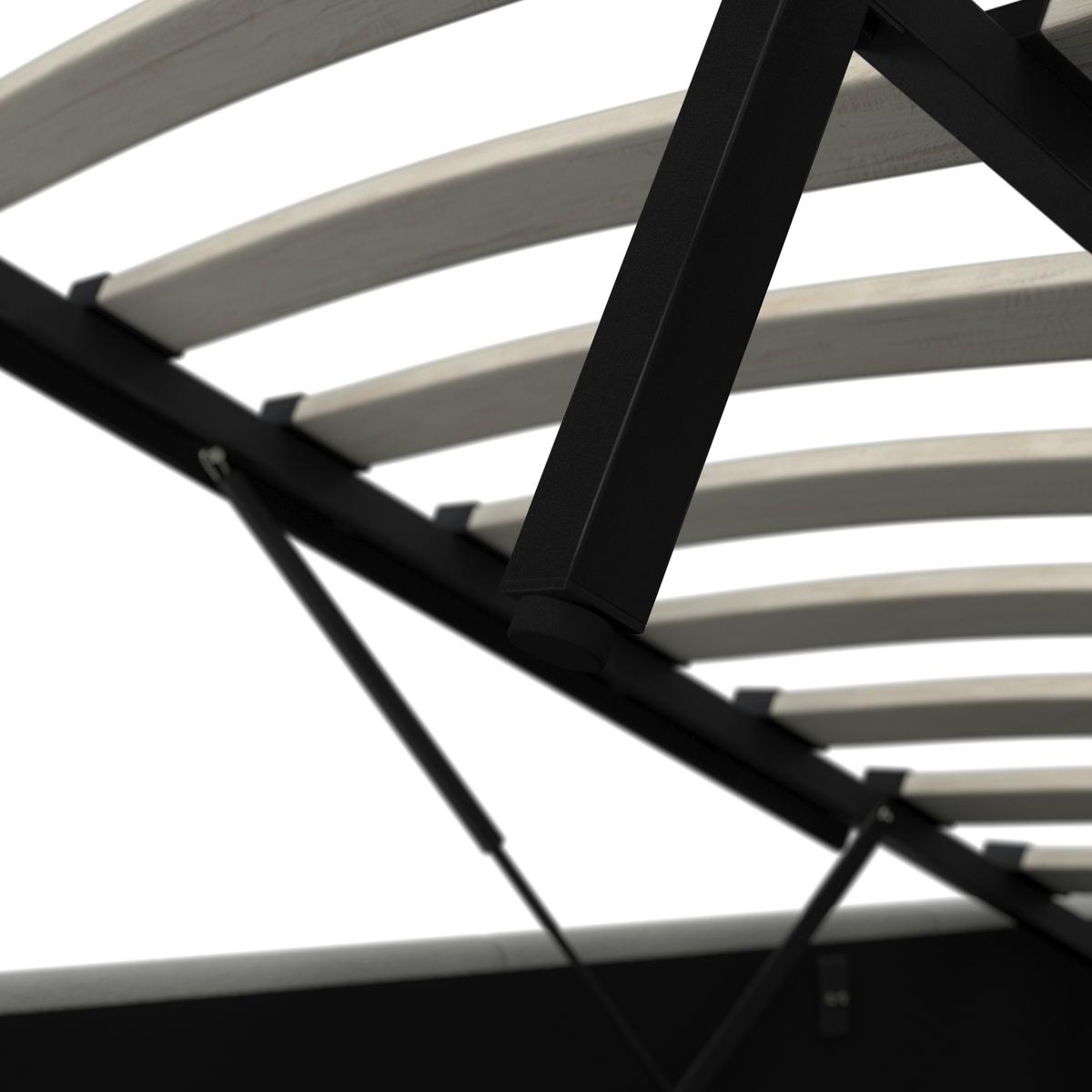 Čalúnená posteľ MILA 180x200 cm, biela - čierna/slonovinová, Modern, kov/drevo (180/200cm) - Bessagi Home