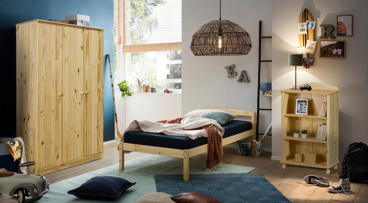 Kleiderschrank Naturfarben B: 107cm - Naturfarben, Natur, Holz (107/175/50cm) - Livetastic