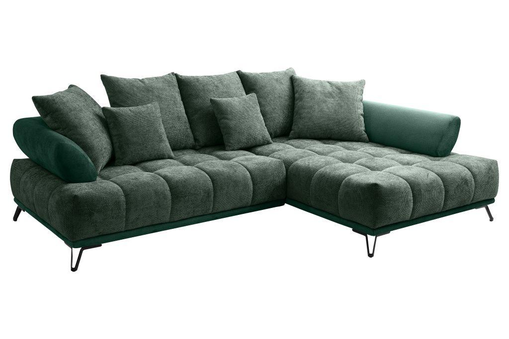 LARGO, pravá, tmavě zelená, potřeba šířky dveří 90 cm - černá/tmavě zelená, Moderní, kov/textil (262/184cm)