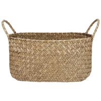 košík MASON - prírodná farba, Modern, kov/prírodné materiály (26/17/18,5cm) - Modern Living