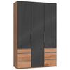 Drehtürenschrank 150cm Level, Grau/eiche Dekor - Eichefarben/Grau, MODERN, Glas/Holzwerkstoff (150/236/58cm) - MID.YOU